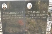 Аграновский Михаил Ефимович, Москва, Востряковское кладбище